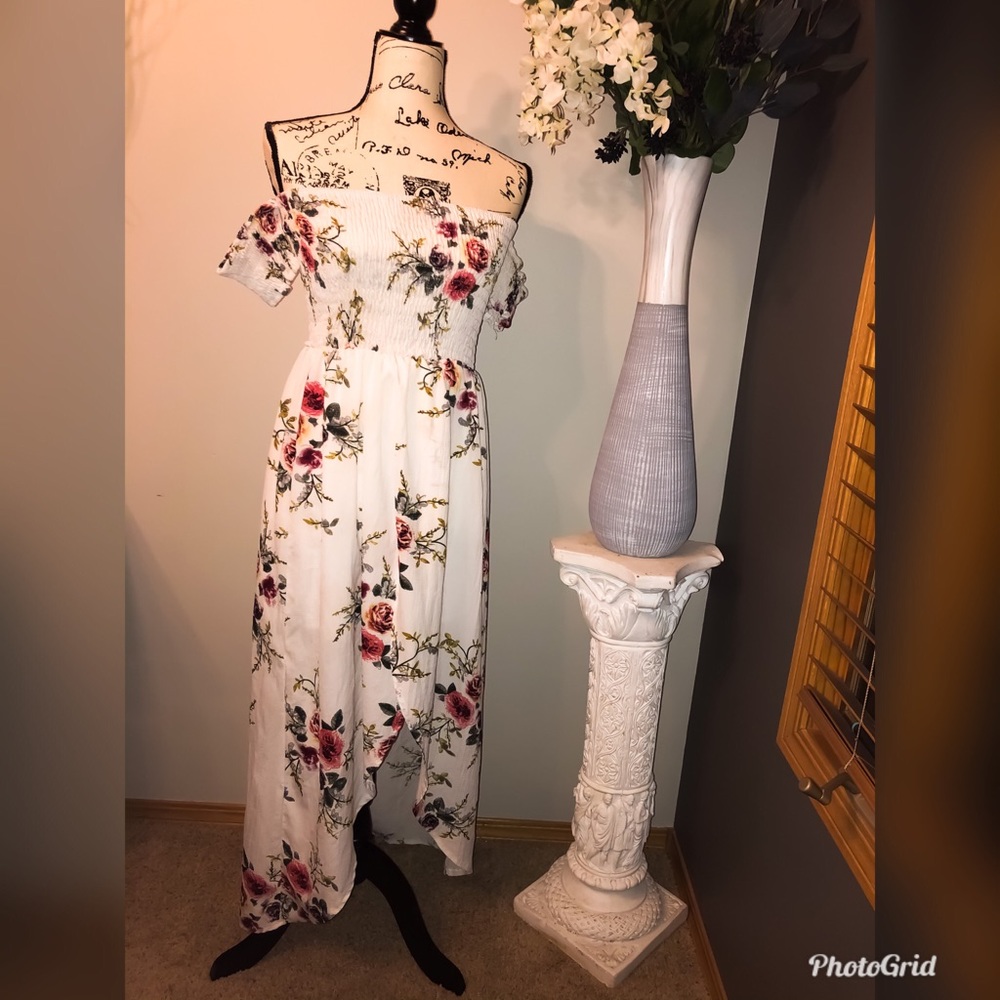 White Floral Dress